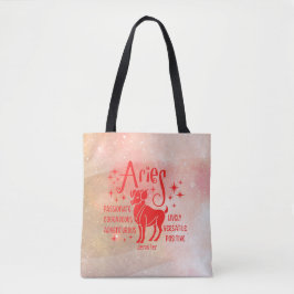 Bolsa Tote Modern Aries Horoscópio Zodiac Personalizado