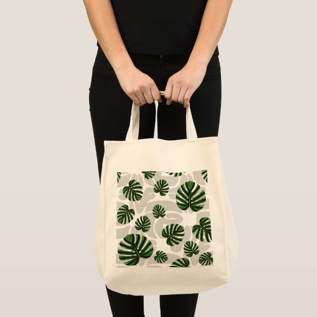 Bolsa Tote Modern Boho Botanical Leaves Pattern (Frente (produto))