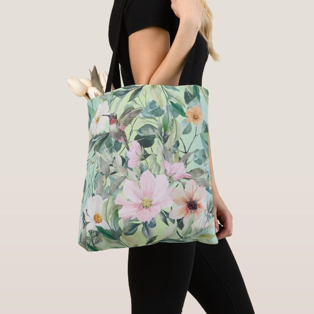 Bolsa Tote Modern Boho Watercolor (Close Up)