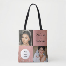 Bolsa Tote Modern Botanical Dusty Rose Boho Photo Script Logo