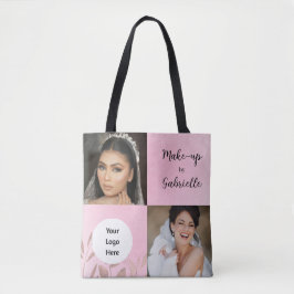 Bolsa Tote Modern Botanical Soft Pink Boho Photo Script Logo