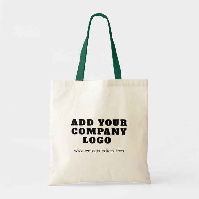 Bolsa Tote Modern Business Logo Employees and Clients Custom (Frente)