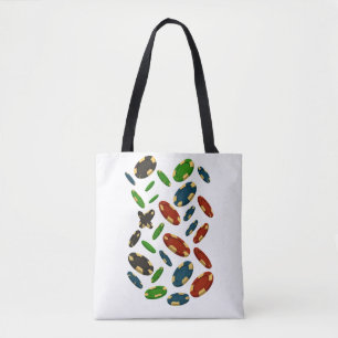 Bolsa Tote "Modern Casino Chips 3D Art Design"