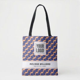 Bolsa Tote Modern Geometric Interlocking Pattern