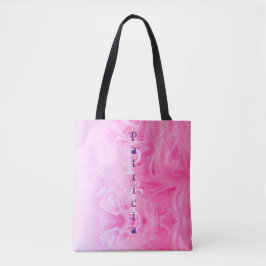 Bolsa Tote Modern Girly Hot Pink Roxo Nome Monograma