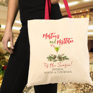 Bolsa Tote Modern Martinis e Diversão de Natal com Visca