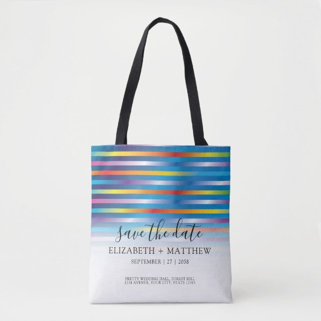 Bolsa Tote Modern Minimalist Colorful Gradient Design (Frente)
