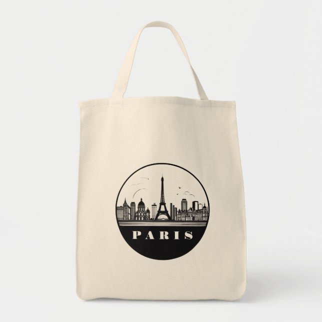 Bolsa Tote Modern Paris, França Cityscape | Skyline Tote Bag (Frente)