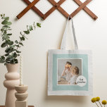 Bolsa Tote Modern Photo Mint Lovely Grandma Gift<br><div class="desc">Whether you're looking for a Mother's Day gift, birthday present, or just want to show your grandma how much she means to you, the Modern Photo Mint Lovely Grandma Gift is the perfect choice. It's a beautiful and sentimental way to honor the special bond between a grandmother and her family,...</div>