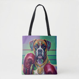 Bolsa Tote Modern Pop Art Boxer Dog Boxing Athlete