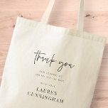 Bolsa Tote Modern Simple Minimalist Chic Thank You<br><div class="desc">Design is composed of modern chic typography with sans serif and serif font.</div>