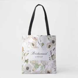 Bolsa Tote Modern Spring Bridesmaid Personalized Name