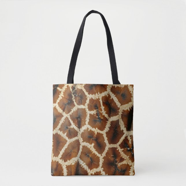 Bolsa Tote Modern Trendy Giraffe Impressão Brown (Frente)