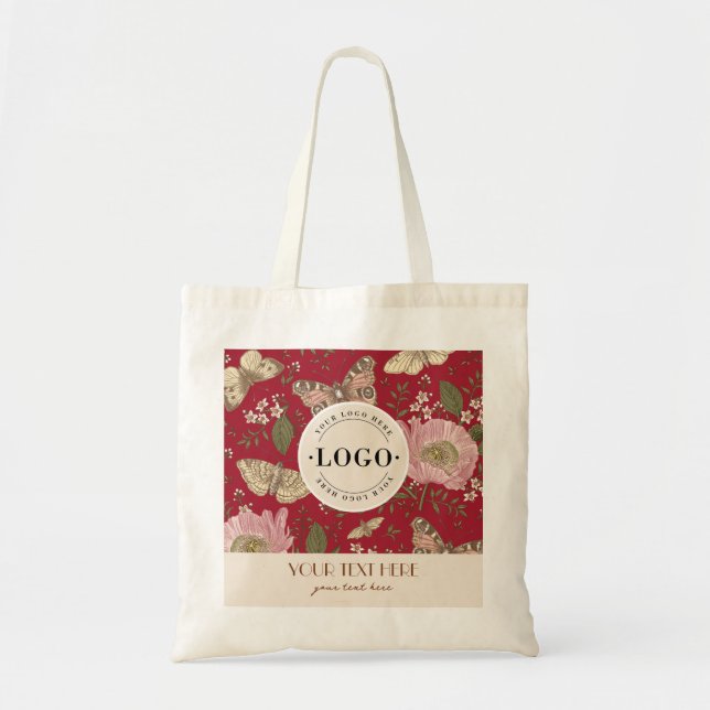 Bolsa Tote Modern Trendy Wildflower Floral Monograma Botânico (Frente)