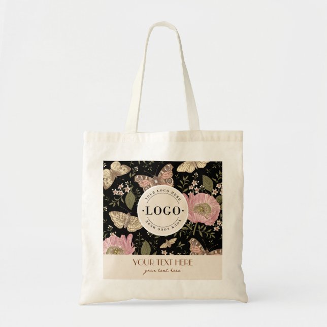 Bolsa Tote Modern Trendy Wildflower Floral Monograma Botânico (Frente)