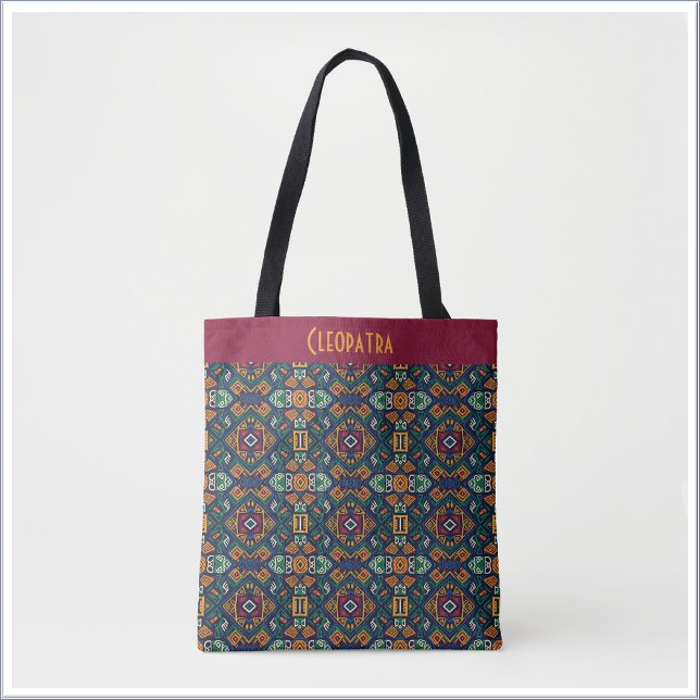 Bolsa Tote Modern Tribal Ethnic Geometric Pattern (Criador carregado)