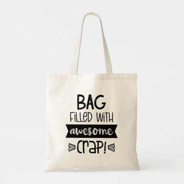 Bolsa Tote Modern Typography funny Quotes (Verso)