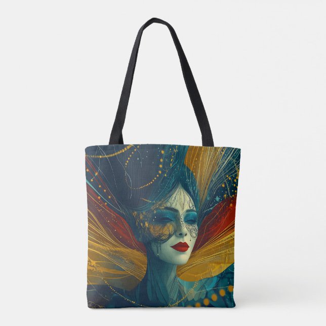 Bolsa Tote Moderna e única Trendy Legal Fantasy Mulher (Verso)