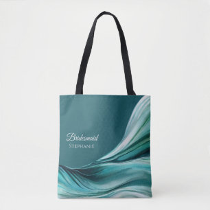 Bolsa Tote Moderno Abstrato-Esmalte Verde-Damas de Honra-