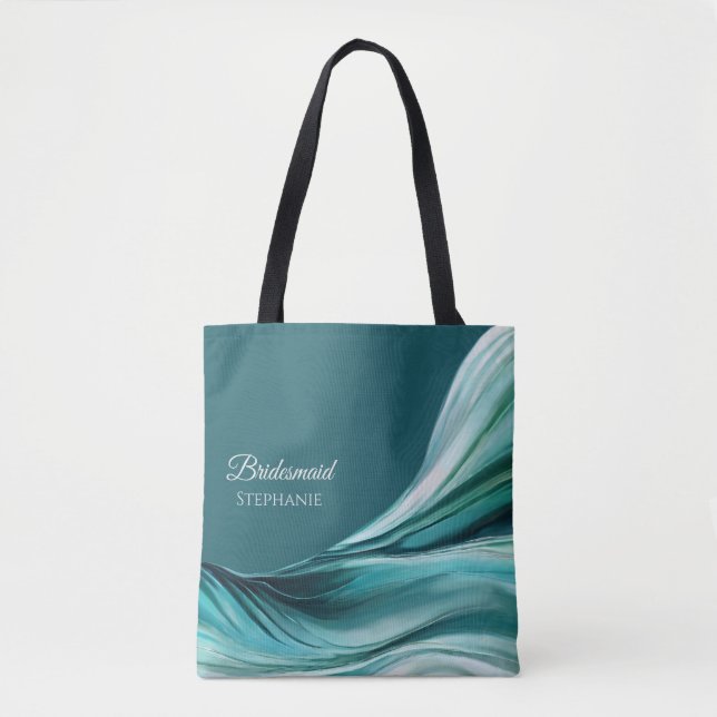 Bolsa Tote Moderno Abstrato-Esmalte Verde-Damas de Honra- (Frente)