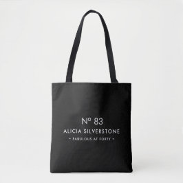 Bolsa Tote Moderno Aniversário Presente Simples Na moda Preto