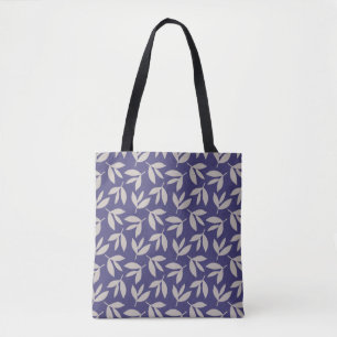 Bolsa Tote Moderno botânico inspira azul e cinza