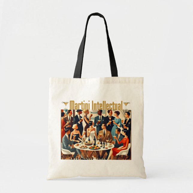 Bolsa Tote Moderno de Meados do Século Os Intelectuais do Mar (Frente)
