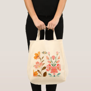 Bolsa Tote Moderno Elegante Aquarela Rosa