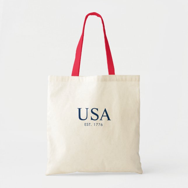 Bolsa Tote Moderno EUA Estabelecido em 1776 (Frente)