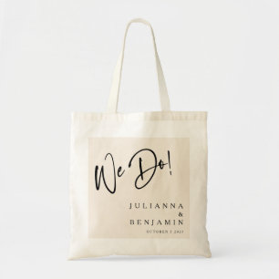 Bolsa Tote Moderno Fazemos Casamento Personalizado Marfim Pre