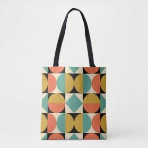 Bolsa Tote Moderno Geométrico Abstrato de Meados do Século