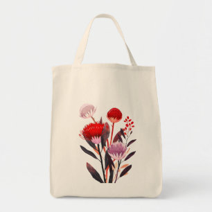 Bolsa Tote Moderno Minimalista Boho Floral Botânico