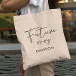 Bolsa Tote Moderno minimalista Futuro Sra. personalizada<br><div class="desc">Traga presentes legal e personalizáveis para o futuro Sra. enquanto espera pelo grande dia.</div>