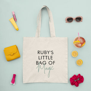 Bolsa Tote Moderno Mínimo Mágico de Nome Personalizado