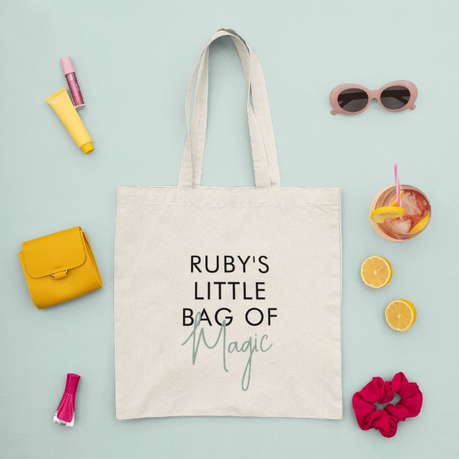 Bolsa Tote Moderno Mínimo Mágico de Nome Personalizado (Criador carregado)