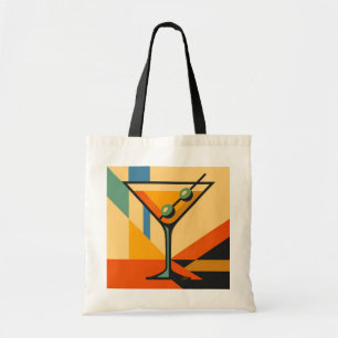 Bolsa Tote Moderno Sol Nascente Bauhaus Martini de Meados do 