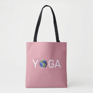 Bolsa Tote Moderno trendy yoga terra em rose gold