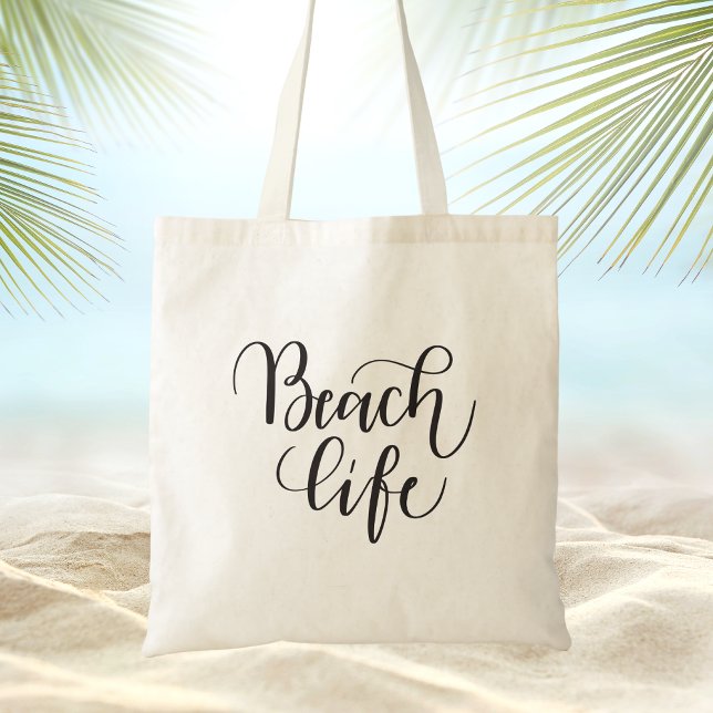 Bolsa Tote Moderno Verão Preto e Branco Moderno (Criador carregado)