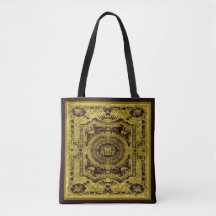 Moderno Vintage Ornate Dourado Marrom Barroco Eleg