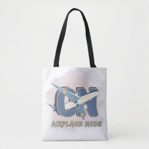 Bolsa Tote Modo Avião Ativado - Viagem Divertida