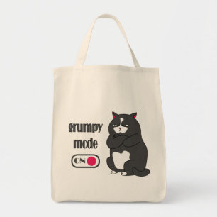 Bolsa Tote Modo rabugento em gato gordo engraçado