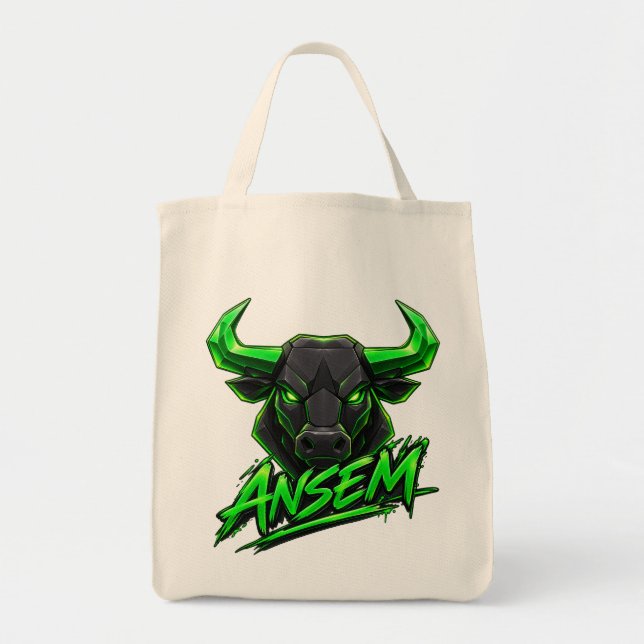 Bolsa Tote moeda meme ANSEM (Frente)