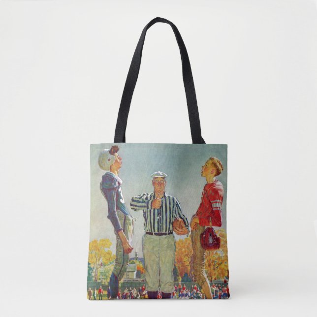 Bolsa Tote Moin Toss por Norman Rockwell (Frente)