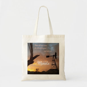 Bolsa Tote Moinho de vento / Esqueleto de Cactus Saguaro / Su