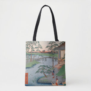 Bolsa Tote Mokuboji Temple Vintage Ukiyo-e Art Japonês