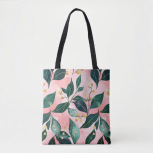 Bolsa Tote Mola aquosa de Natal com bagas de ouro
