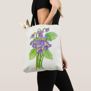 Bolsa Tote Mola d'água para Violetas Selvagens