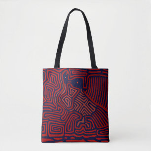 Bolsa Tote Mola Kuna Indiana - Quem Acorda Cedo Pega Minhoca