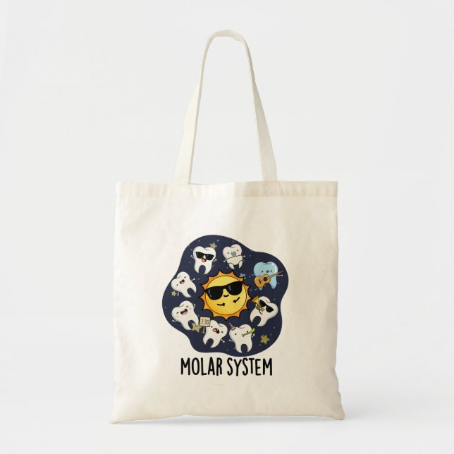 Bolsa Tote Molar System Funny Dental Astronomy Pun (Frente)