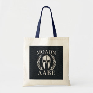 Bolsa Tote Molon Labe Chrome Como Capacete Espartano em Grill
